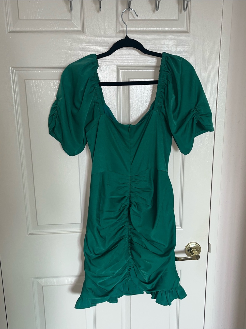 Green Ruched Mini Dress - Picture 3 of 3